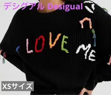 데시구알 Desigual LOVE 오버 사이즈 스웨터 니트 블랙
