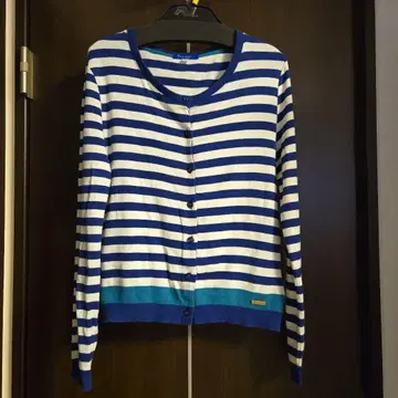 BLUE LABEL 보더 마린 가디건