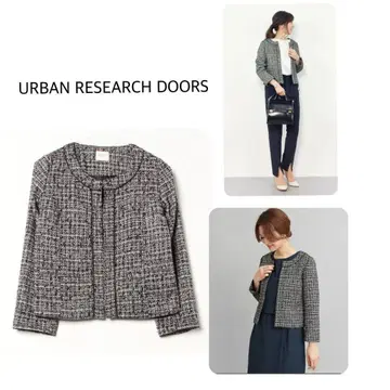 URBAN RESEARCH DOORS 노카라 트위드 자켓