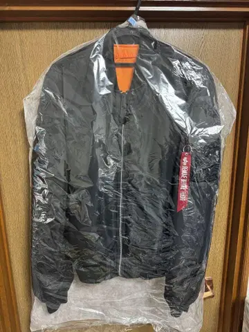 ALPHA INDUSTRIES 블랙 MA-1 자켓 X L