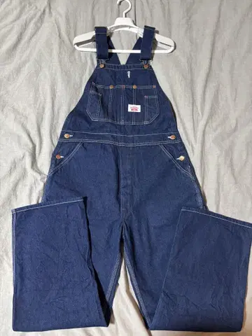 MADE IN USA 라운드 하우스 네이비 데님 오버롤