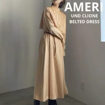 아메리빈티지 UND CLIONE BELTED DRESS 오렌지 S