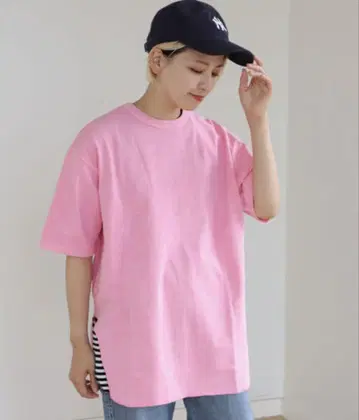 BEAMS BOY SCREEN STARS 티셔츠 핑크