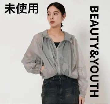 BEAUTY&YOUTH 비침 후드 부착 점퍼