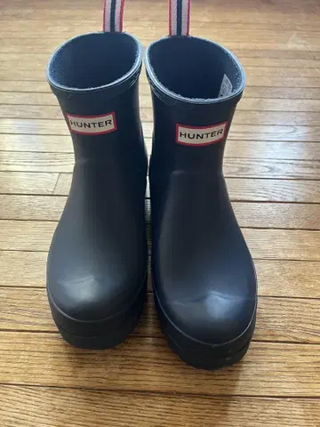 HUNTER 블랙 장화/레인부츠 UK5