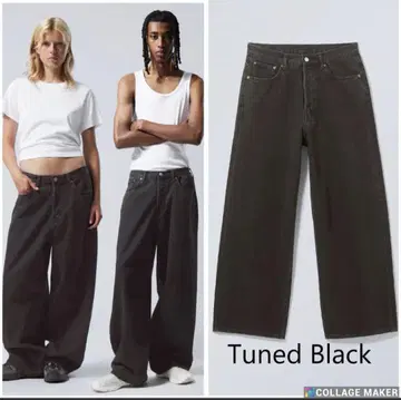 weekday astro baggy jeans 블랙 데님 w31 l32