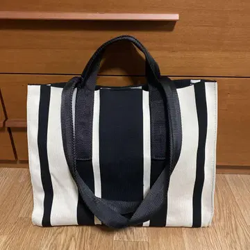 ZARA 스트라이프 토트백 (숄더 벨트 포함)