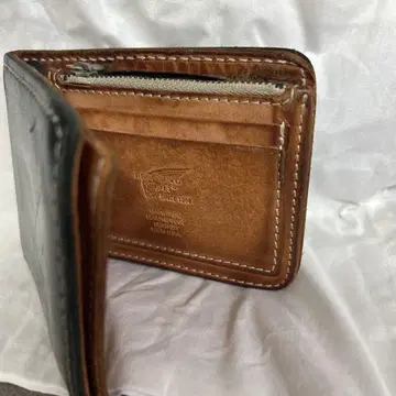REDWING 가죽제 접이식 지갑 블랙 브라운