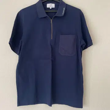 Calvin Klein 네이비 지퍼 피케 셔츠 XL