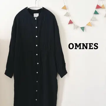 OMNES 롱 원피스 겉옷 블랙