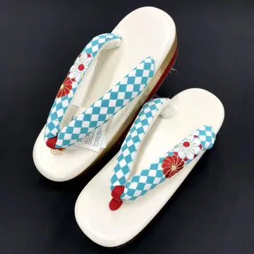 새상품 후리소데용 조리 통굽 꼰 꽃 자수 조리 프리 사이즈 F-9