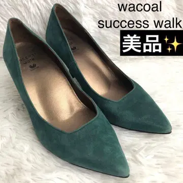 펌프스 23 wacoal 와코루 서세스워크 스웨이드 그린 힐