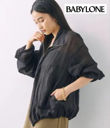 24SS BABYLONE 바빌론 라미 시어 지퍼 블루종 블랙