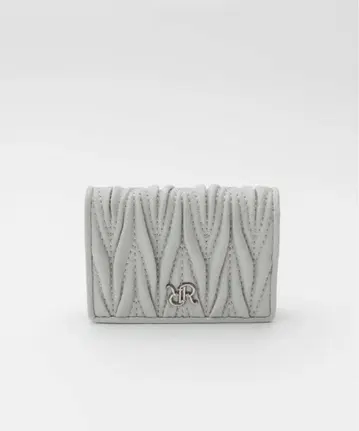 RANDA 퀼팅 디자인 카드 케이스 그레이