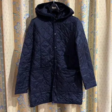 LAVENHAM 블랙 퀼팅 코트