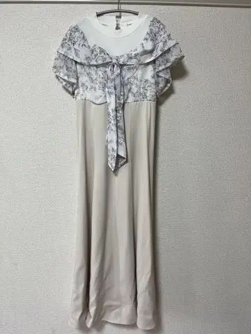 MAJESTIC LEGON 허리 셔링 프릴 플레어 원피스 화이트 M