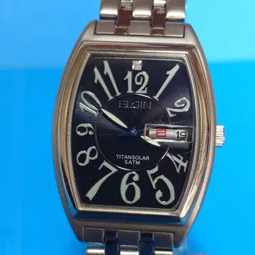 ELGIN FK-1281-C 아날로그 쿼츠 솔라 티타늄 작동품 2