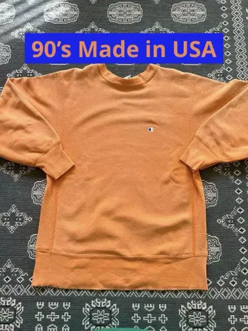 [분위기] 90's Champion reverseweave 페이드 오렌지