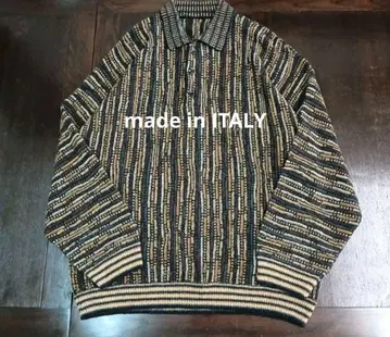 이탈리아 피케 셔츠 니트 기하학 ITALY 스웨터