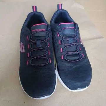 24cm SKECHERS 메모리폼 스니커즈 네이비/핑크
