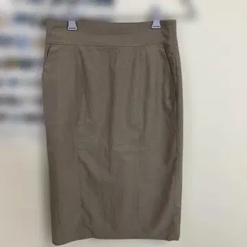 내추럴 뷰티 베이직 타이트 스커트 M 브라운 슬릿 있음