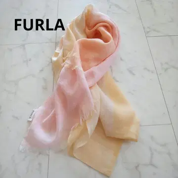 FURLA 핑크 베이지 그라데이션 스톨 스카프