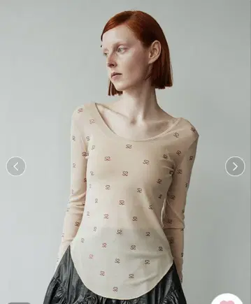 SORIN S Motif Sheer U Neck Top