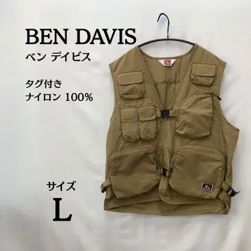 택 포함 새상품 BEN DAVIS 낚시용 조끼 사이즈 L 베이지