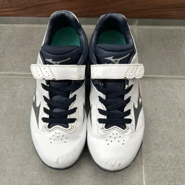 Mizuno 소년 야구 스파이크 화이트/네이비 20cm