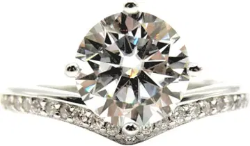 모이사나이트 반지 2.00캐럿 D 컬러 VVS1 선명도