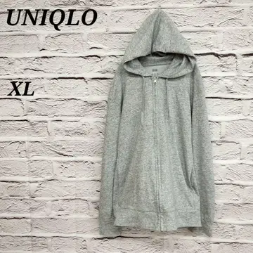 유니클로 [ XL ] 에어리즘 풀 집업 후드티 포켓 UV 컷 그레이