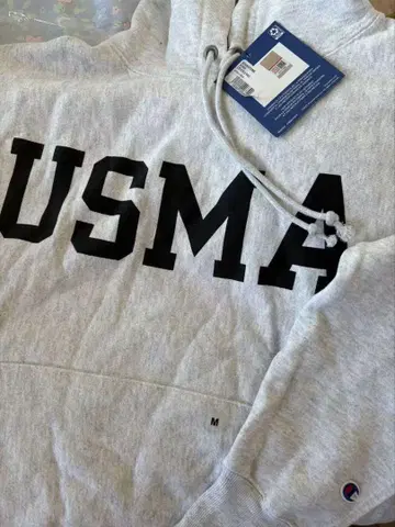 챔피온 리버스 위브 USMA 후드티 M 그레이