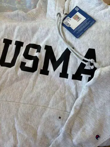 챔피온 리버스 위브 USMA 후드티 M 그레이