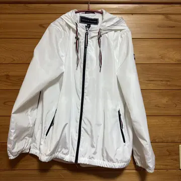 TOMMY HILFIGER 후드 부착 점퍼 XL 화이트