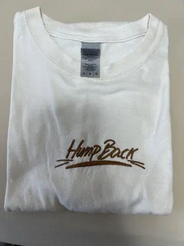 HumpBack 로고 티셔츠 화이트 M 사이즈