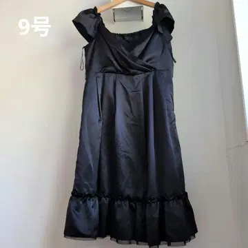 블랙 랩 스타일 드레스 프릴 원피스 결혼식 파티 9호