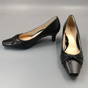 피티/pitti 블랙 가죽 하이힐 펌프스 23.5cm