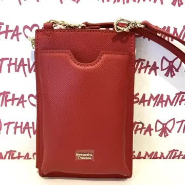 Samantha Thavasa 레드 스마트폰 숄더백 미사용