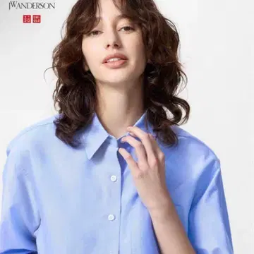 새상품 UNIQLO 유니클로 옥스퍼드 셔츠 파랑 블루 완판템