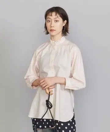 BEAUTY&YOUTH UNITED ARROWS 9부 소매 프릴 셔츠