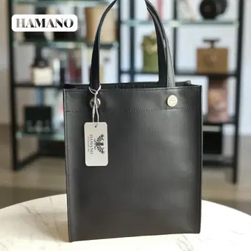 미사용 HAMANO 하마노  가죽 핸드백 천연 가죽 블랙