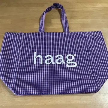 새상품급 haag bag 한국 헤이그 로고백 토트 에코백 체크