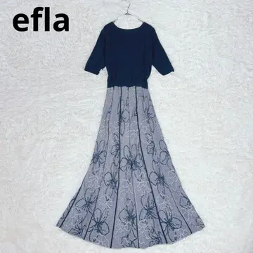 efla 에플라 원피스 롱 꽃무늬 A라인