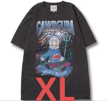 VR x Gura Tee XL 차콜 가우루 구라