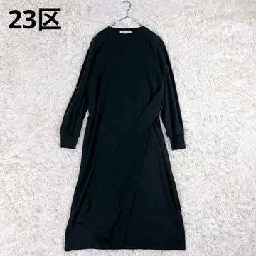 [새상품급] 23구 워셔블 실키 플라이 리브 콤비 슬릿 튜닉 38