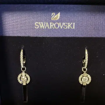 Swarovski 실버 후프 귀걸이