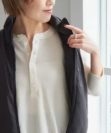 Spick&Span 별주 Hanes Thermal Henly Neck
