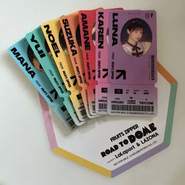 FRUITS ZIPPER 티켓풍 스티커 라라포트