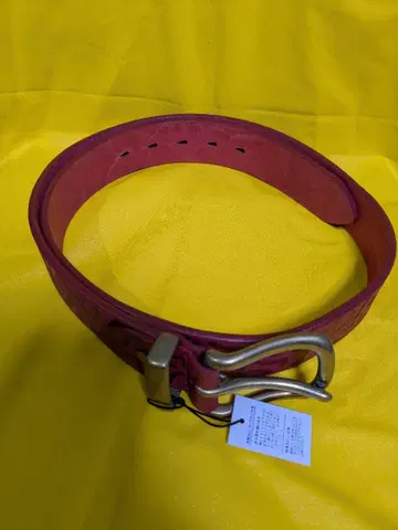 [ 새상품 ] EVISU 갈매기 엠보 가죽 벨트