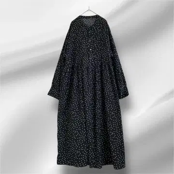 빅 사이즈! que made me 도트 롱 원피스